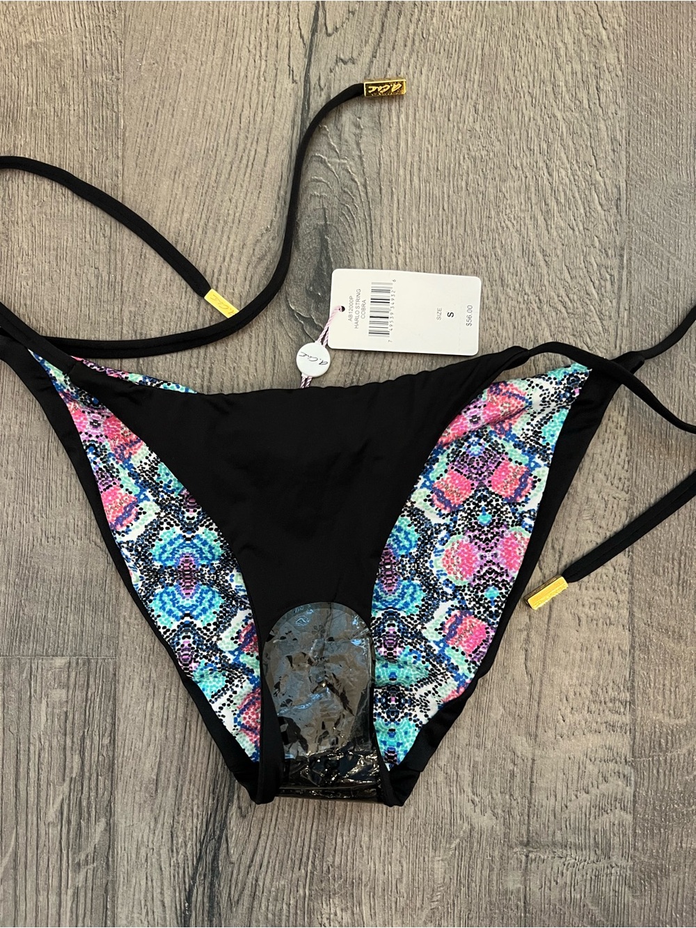 Bikini Bottom with Pink & Blue Print - Picture 7 of 11